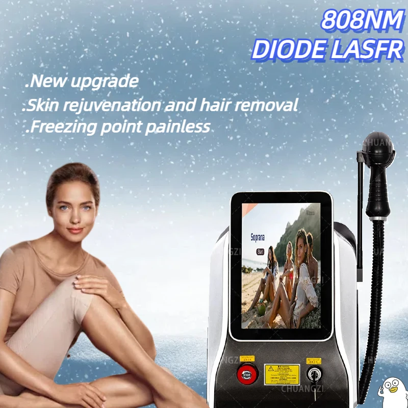 

808nm Diode Laser Hair Removal Machine 3 Wavelength 755nm 808nm 1064nm 2000W Ice Platinum Painless Permanent CE