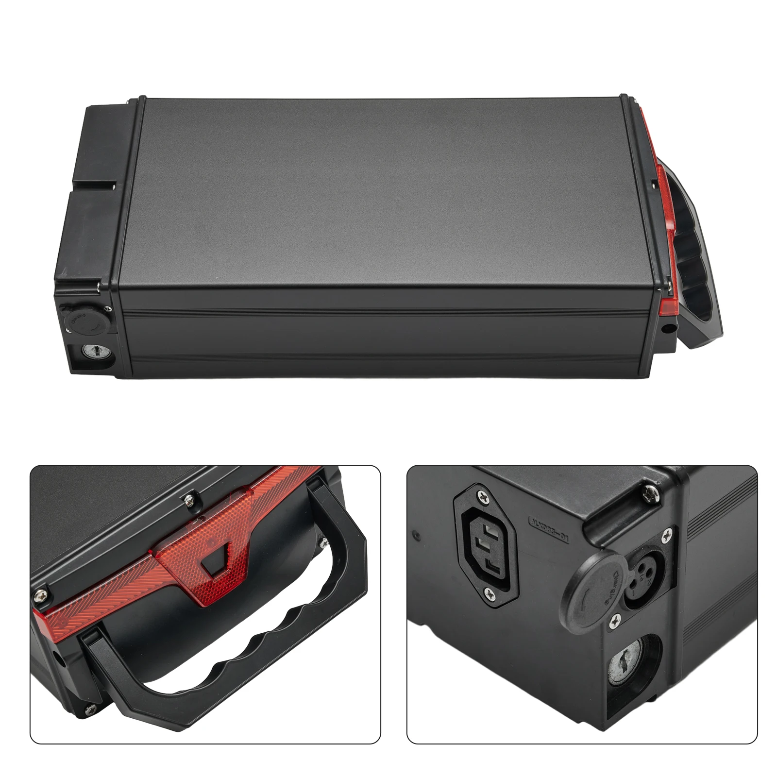 Brand New Battery Box Case E-Bike Electric Bike Folding Bike Portable Shelf W/ 2*Key 1865o/21700 Lithium Battery