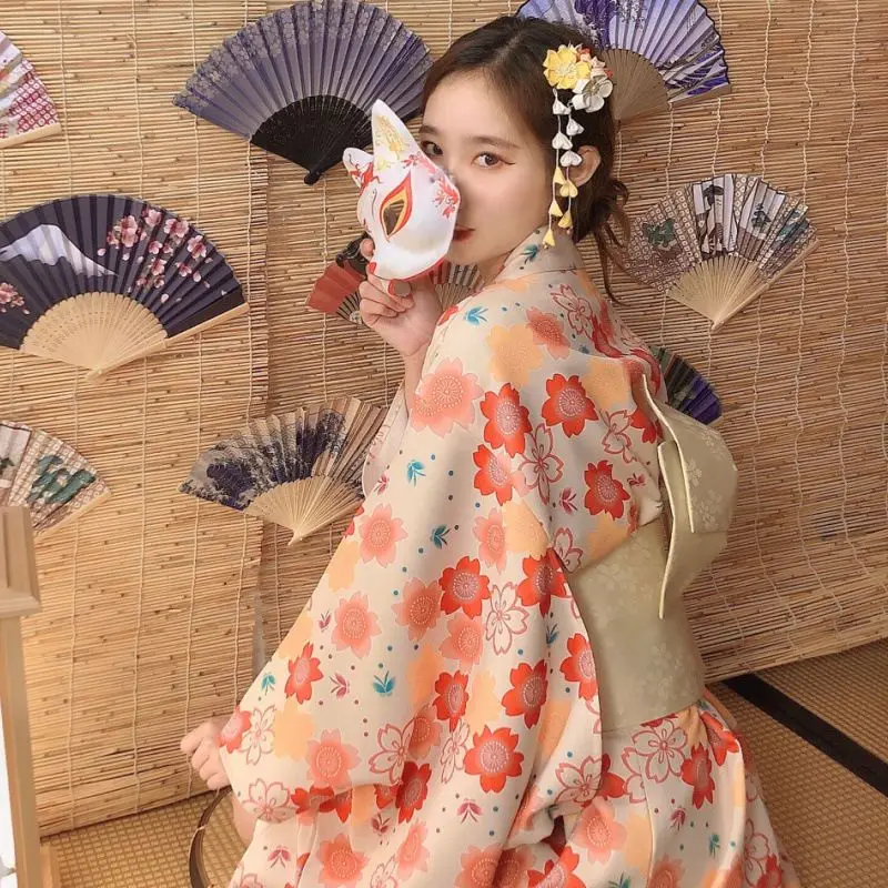 Kimono Women's Formal Dress Blossom Selfie Store Japanese Material Script Outdoor Scenery Shenming Girlish Photography Costume