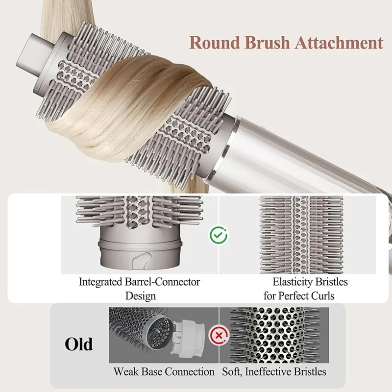 A29R Volumizing Round Brush Attachment For Shark Flexstyle Voluminous Curls For Smooth Shiny Hair Oval Brush