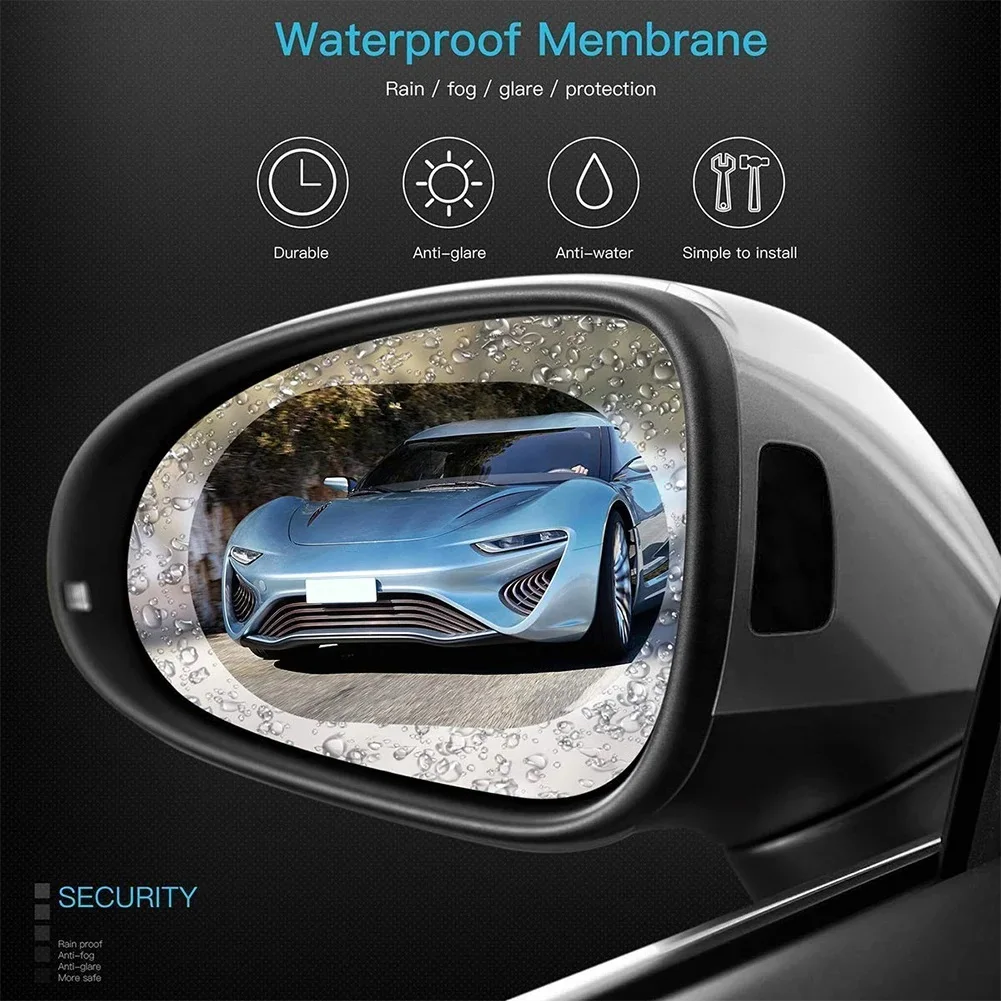 2X Car Mirror Rain-proof Film Car Rearview Mirror Waterproof Film Window Glass Anti-Fog Anti-reflective Sticker Auto Accessores image 5
