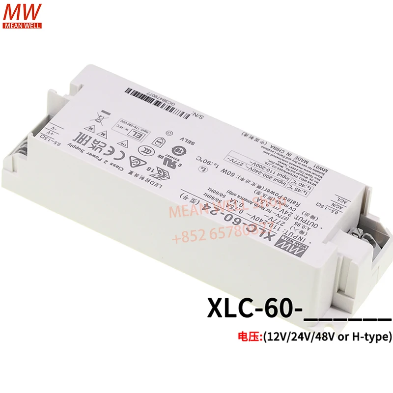 MEAN WELL 60W Constant Voltage LED Driver Switching power supply XLC-60-H XLC-60-12 XLC-60-24 multi-stage constant power