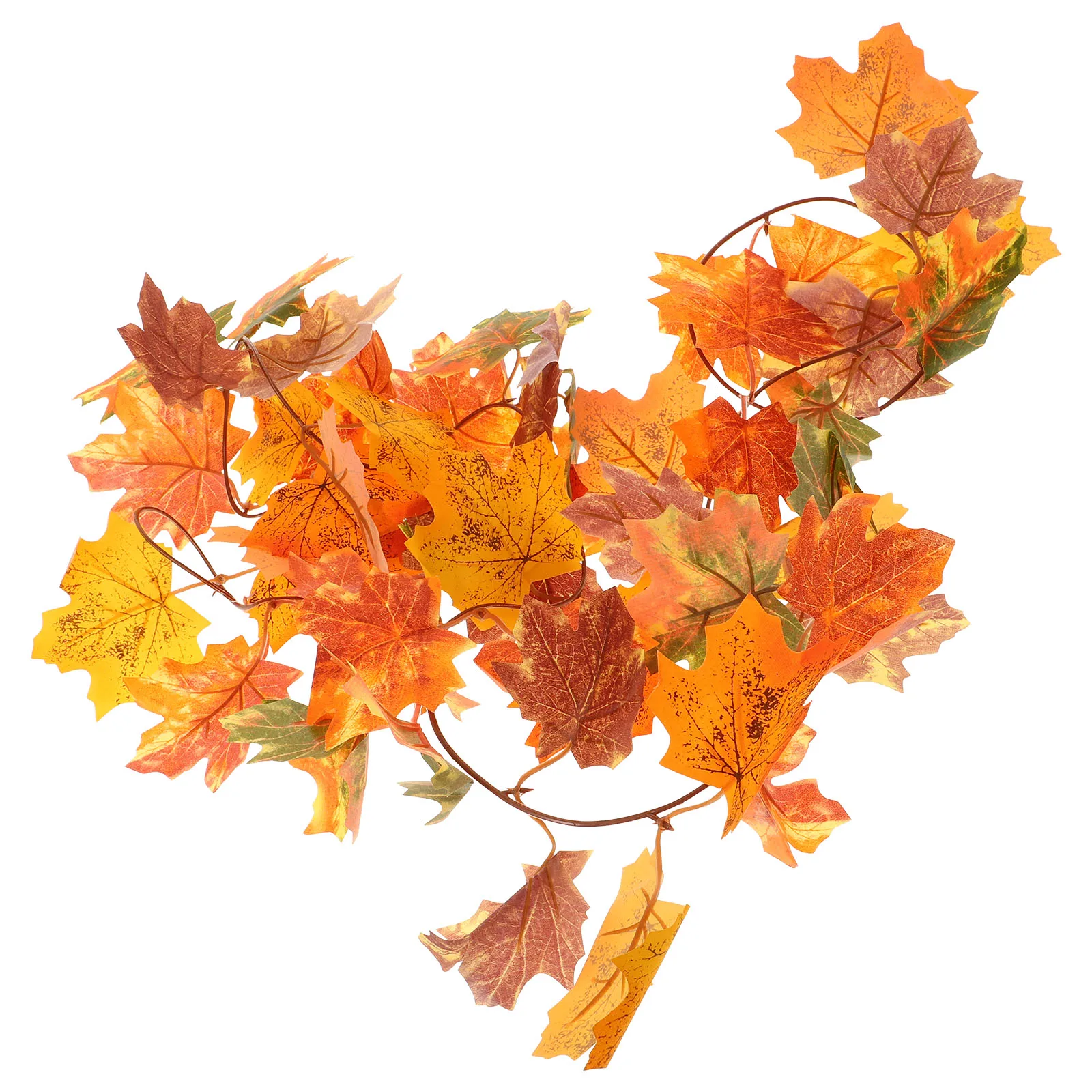 

Fall Decorations for Home Simulated Maple Leaf Rattan Thanksgiving Halloween Electronic Outdoor Garland Brown Leaves