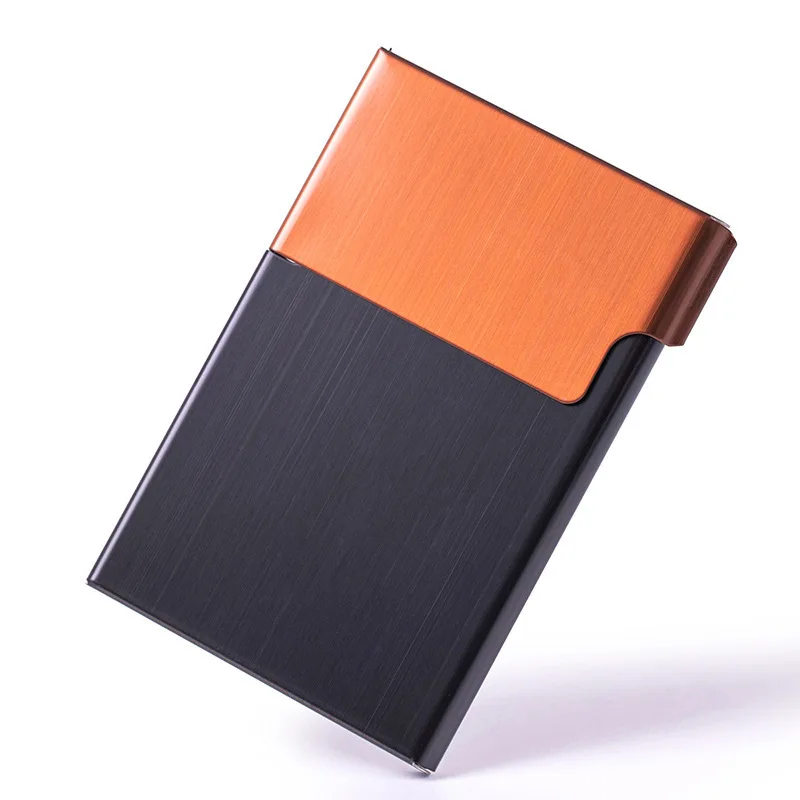Portable Metal Cigarette Case Multifunctional Business Card Holder Organizer 3 in 1 Aluminum Alloy Flip Cover Storage Box