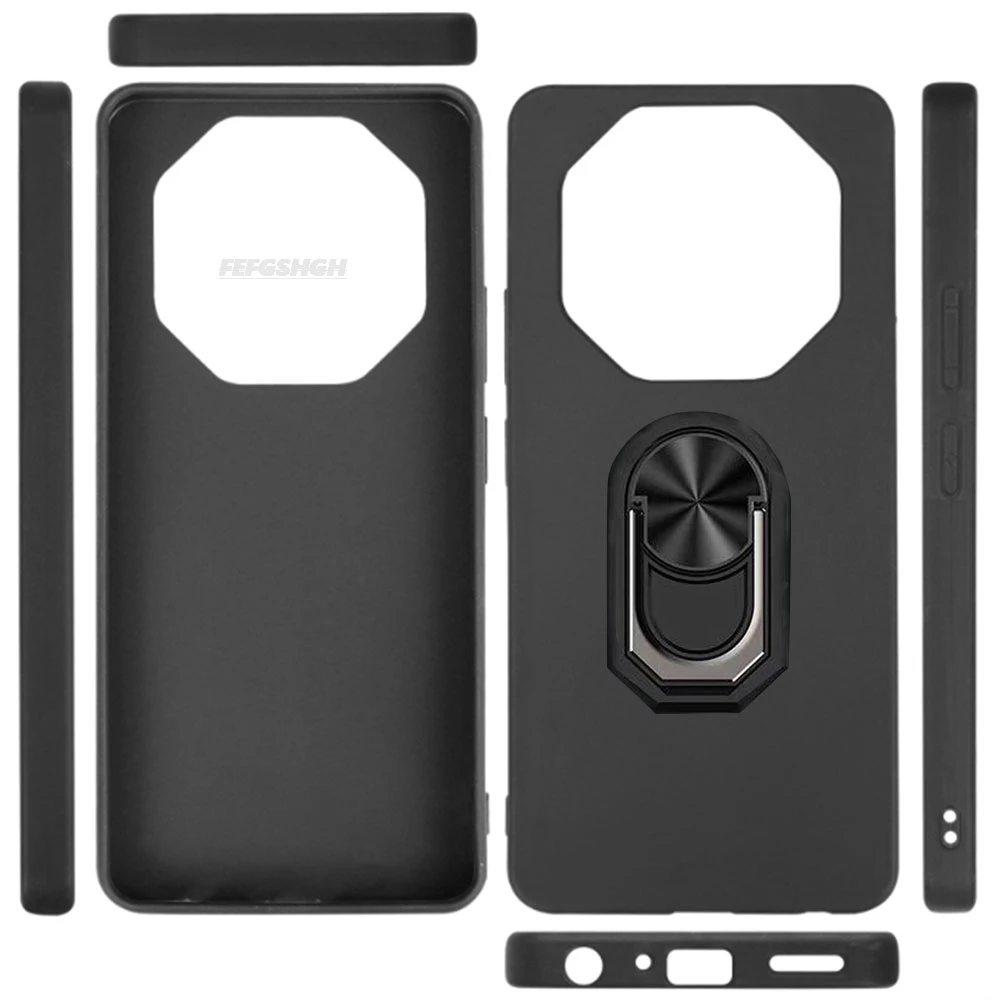 For Blackview Shark 6 5G 6.88"  Back Finger Ring Soft TPU Silicone Case On Blackview Shark 6 Shark6 Oscal Tiger 8 Phone Cover