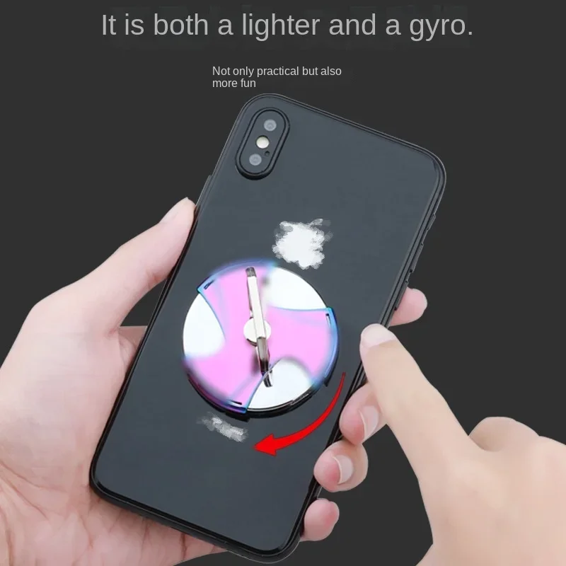 Creative Multifunctional Mobile Phone Bracket Ring Buckle Windproof Lighter USB Rechargeable Cigarette Lighter Smoking Tool