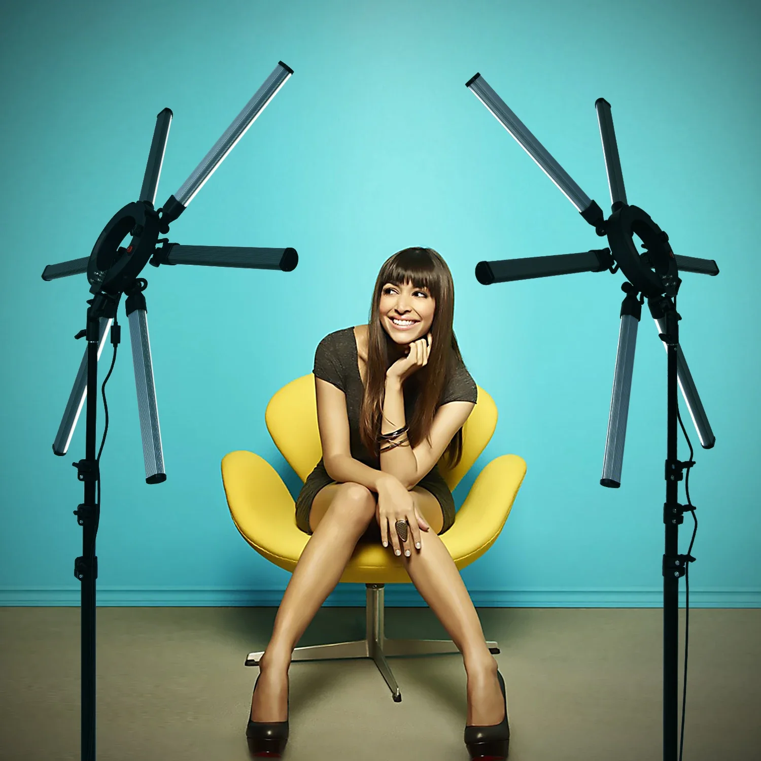 fosoto マルチメディアエクストリーム写真ランプ Led スターリングライト 120 ワットビデオリングランプ三脚付き電話 Youtube メイク