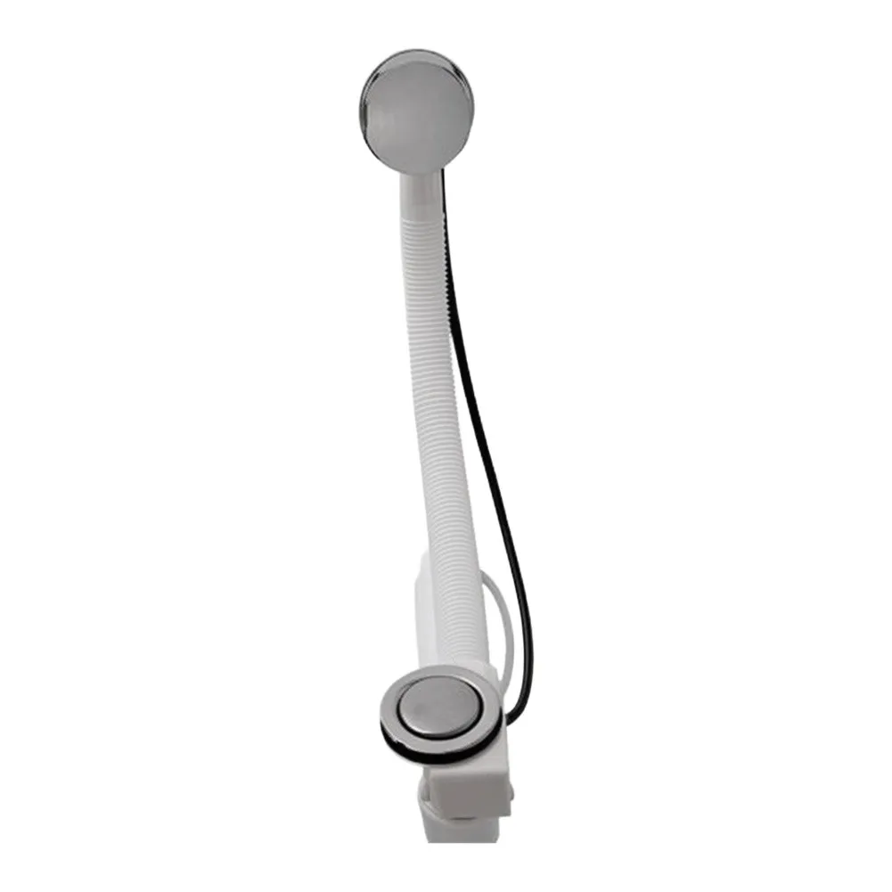 For Daily Bathing Use White Bath Waste With Overflow Plastic Tub Drain Modern Design Automatic Overflow Protection