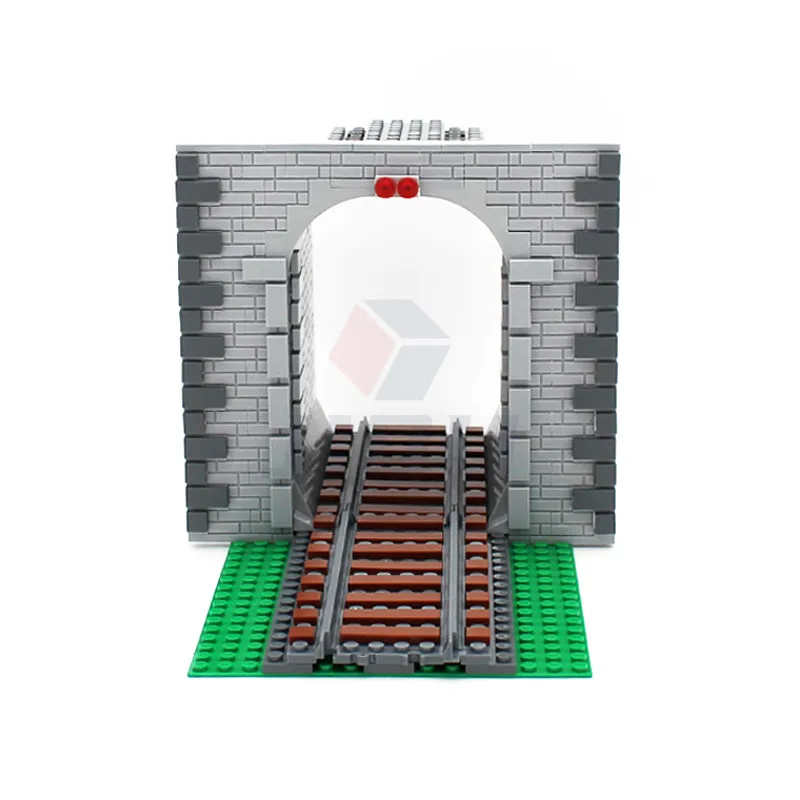 478 Pcs MOC Train Tunnel Exit/Entrance Model Set Mountain Railway Track Compatible 53401 City Train Parts Building Block DIY Toy