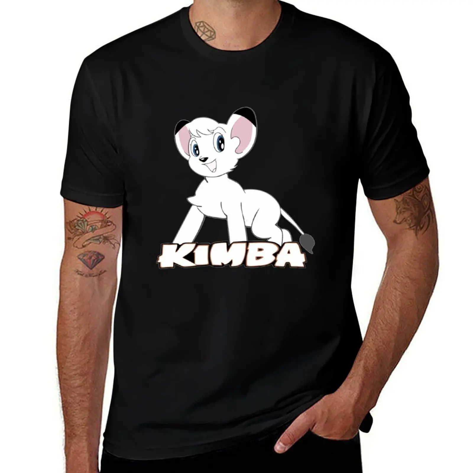 Kimba White Lion Dad shirts, mockup, men, Fathers Day Gift, alignment tool, T-Shirt Basic Simple Design Short Sleeve Shirt