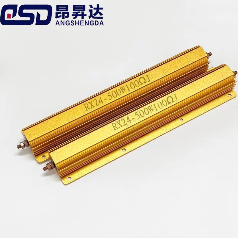 1-個-500-ワット-rx24-アルミパワーメタルシェルケース巻線抵抗器-001-〜-05r-1r-2r-4r-10r-20r-100r-150r-200-300-1k-10k-オーム