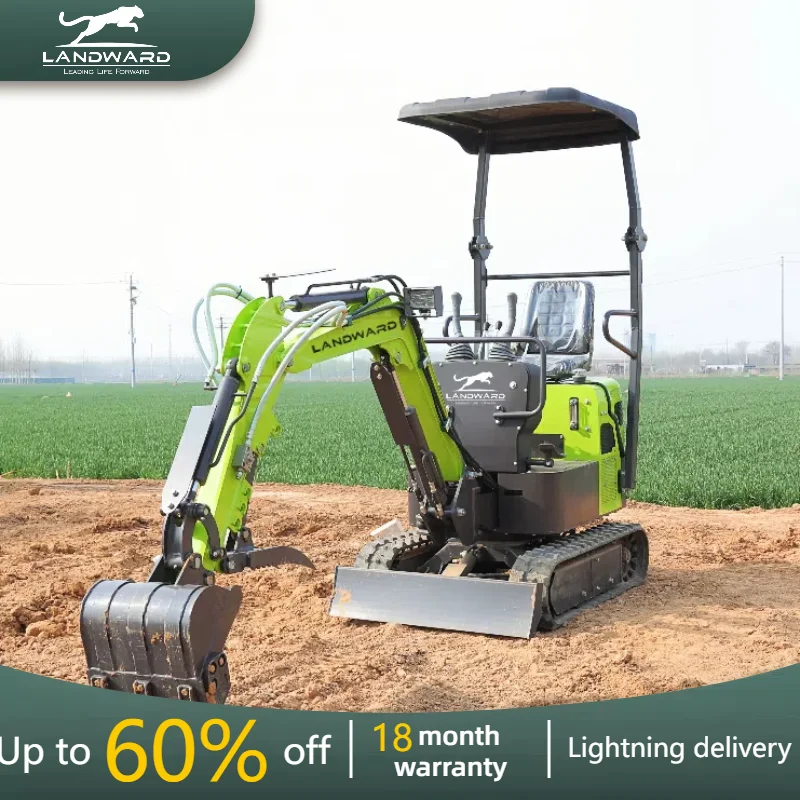 EPA Engine High Power Hydraulic Mini Digger For Sale 1 Ton Agricultural High Quality Excavator Small Crawler Bagger Customized