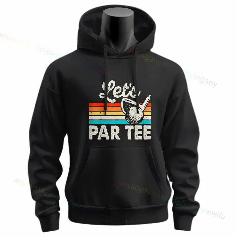 Funny I’d Rather Be Golfing Golf Graphic Hoodie Long Sleeve Sportswear for Fall & Winter Outdoor Clothing Gift for Men Women