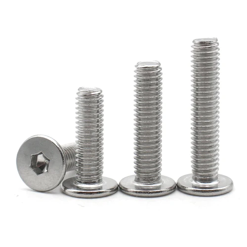 Imagen 2 del producto 10 Uds M1.6 M2 M2.5 M3 M4 M5 M6 M8 CM 304 tornillo de cabeza de oblea súper plano hexagonal de acero inoxidable