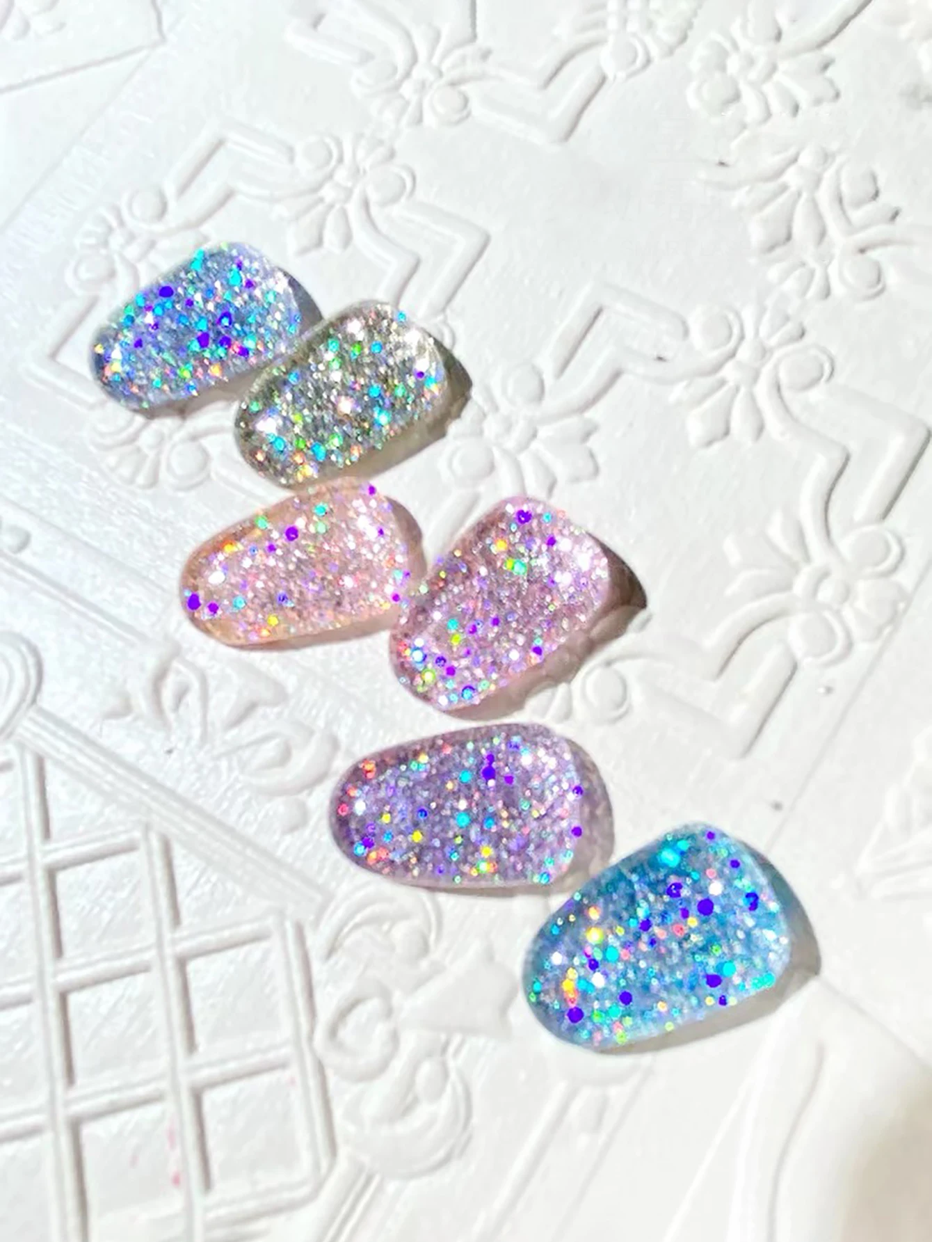 طلاء أظافر جل لامع متفجر من MIANEL في الصيف، الأكثر مبيعًا باللون الأبيض والوردي الماسي، أظافر حمراء لأظافر عيد الميلاد #5