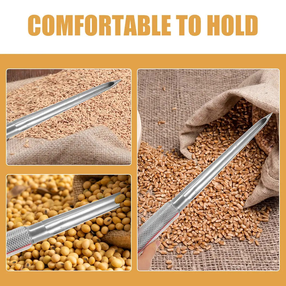 Versatile Stainless Steel Grain Sampler Probe Rod for Wheat Barley Oats Sampling Outdoor Indoor Agricultural Lab Food Safety