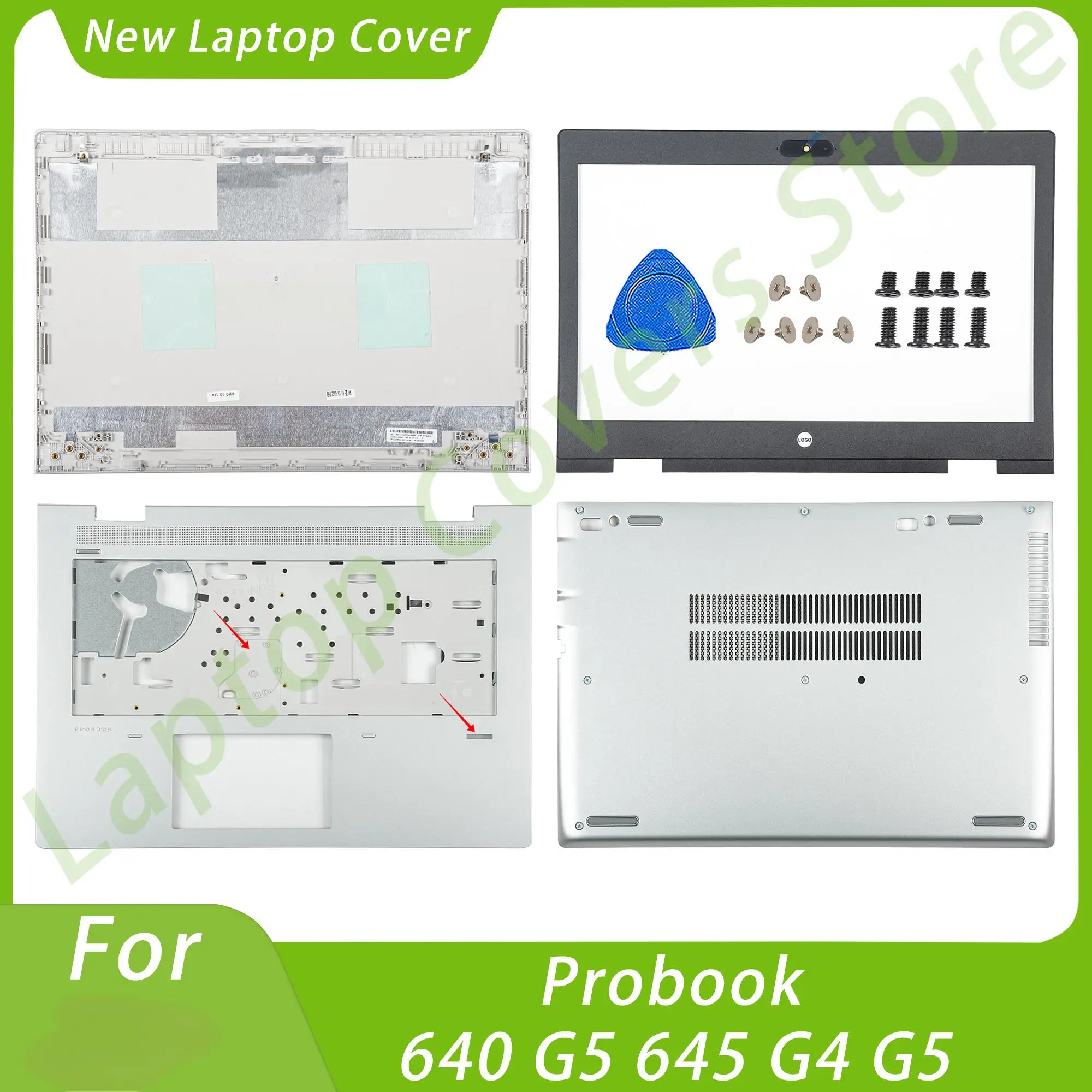 

New Laptop Part For Probook 640 G5 645 G4 G5 LCD Back Cover L09526 L75355 Front Bezel Palmrest Bottom Case Parts Repair Replace