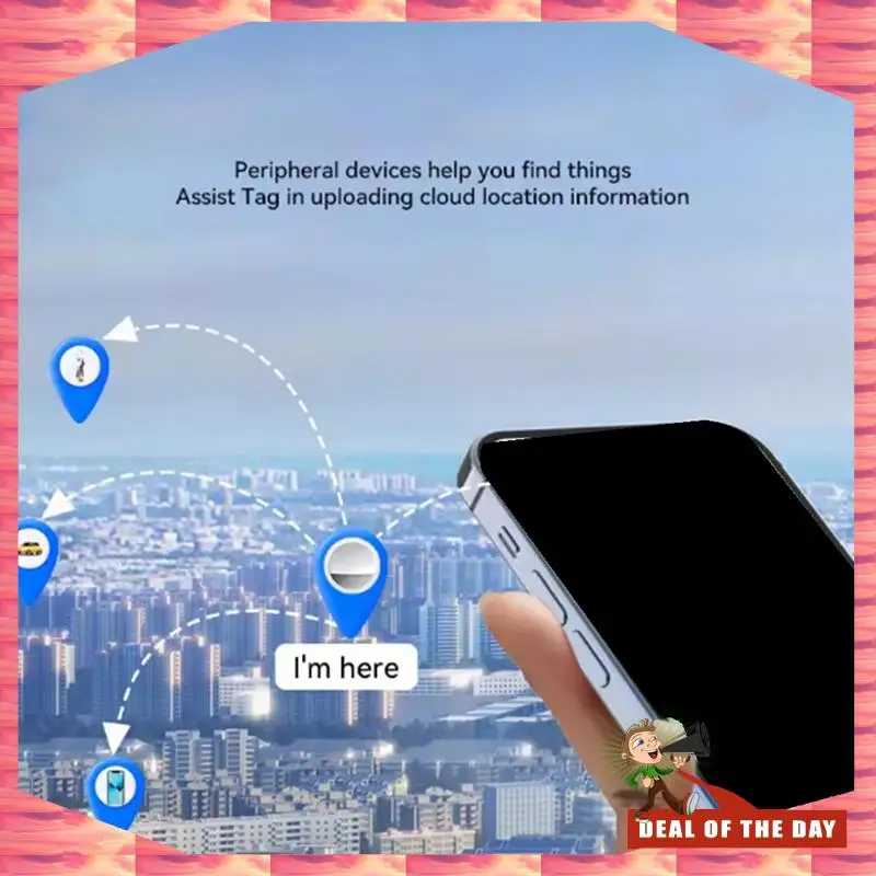 24-Hour Delivery IPX5 Waterproof Smart Finder Tracker TX02 Mini GPS Key Tag Anti-Lost Device Realtime Locator Work White