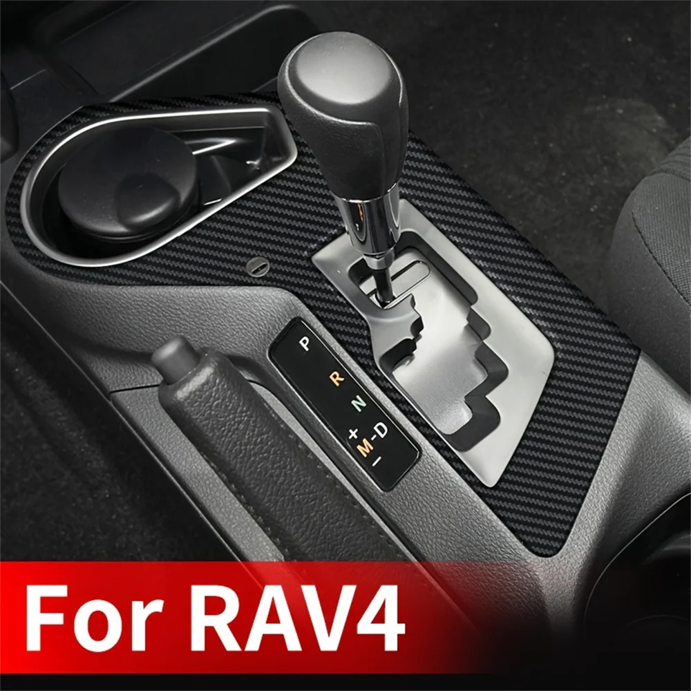 

for TOYOTA RAV4 2016-2019 Interior Central Control Panel Door Handle 5D Carbon Fiber Stickers Decals Car styling Accessorie