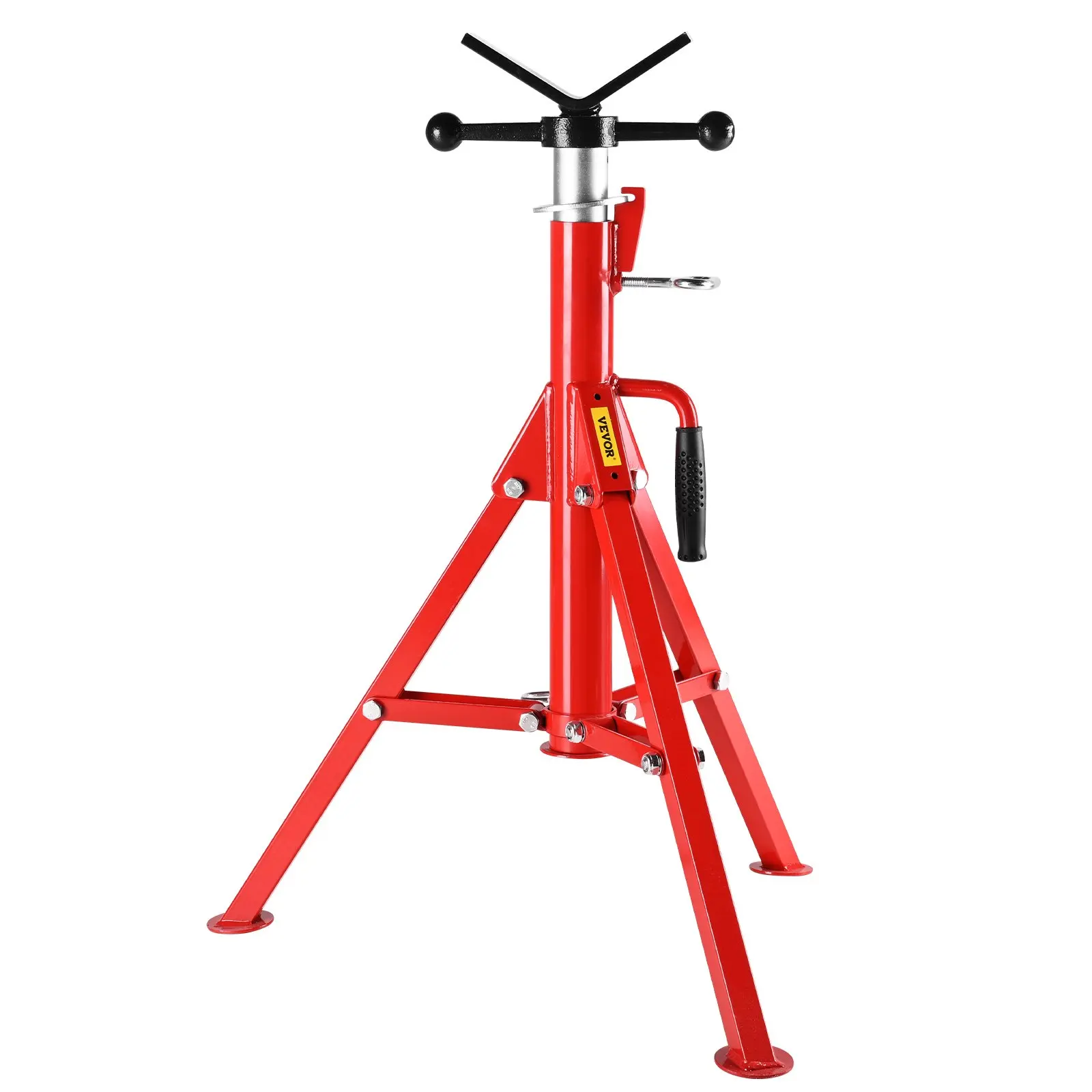 

V Head Pipe Stand Adjustable Height 28-52 Inch, Pipe Jack Stands 2500 LB. Capacity,Folding Portable Pipe Stands 1/2 To 12 Inch