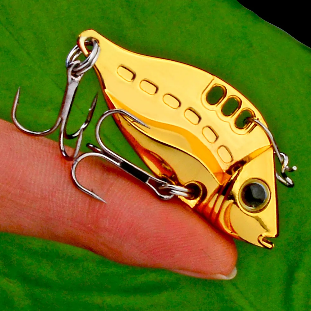 

PROBEROS 1pcs Spinner Bait Silvery Gold 20g 26g Metal Lure Sinking VIB Spoon Fishing lure Hard Wobbler dw479