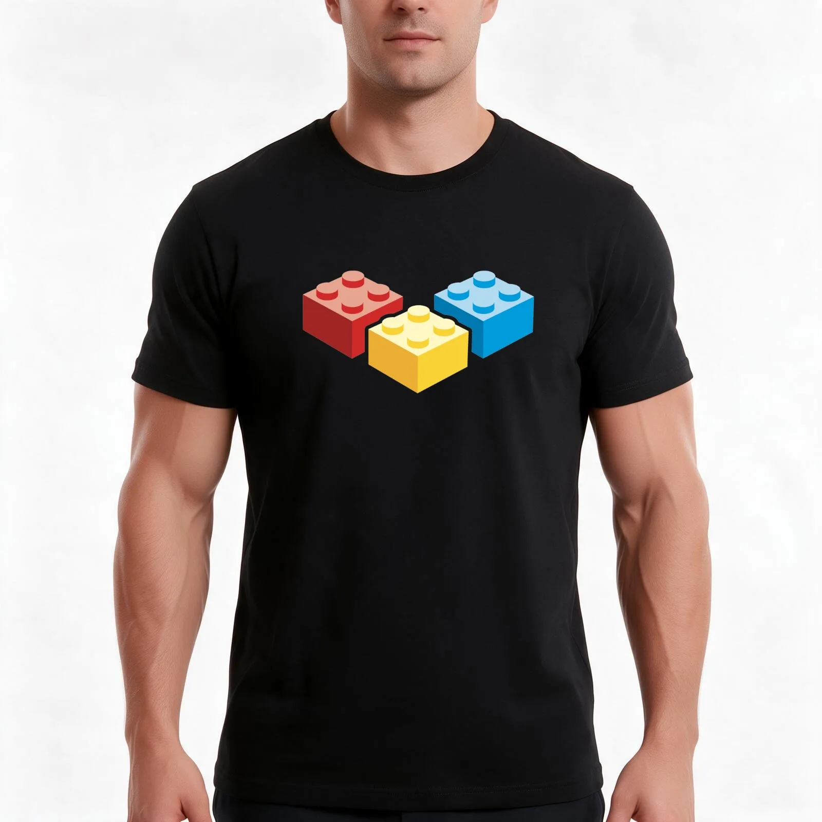 3 Bricks T-Shirt Summer Casual Cotton Tee Oversized Streetwear Tops Vintage Graphic Print Loose Fit Short Sleeve