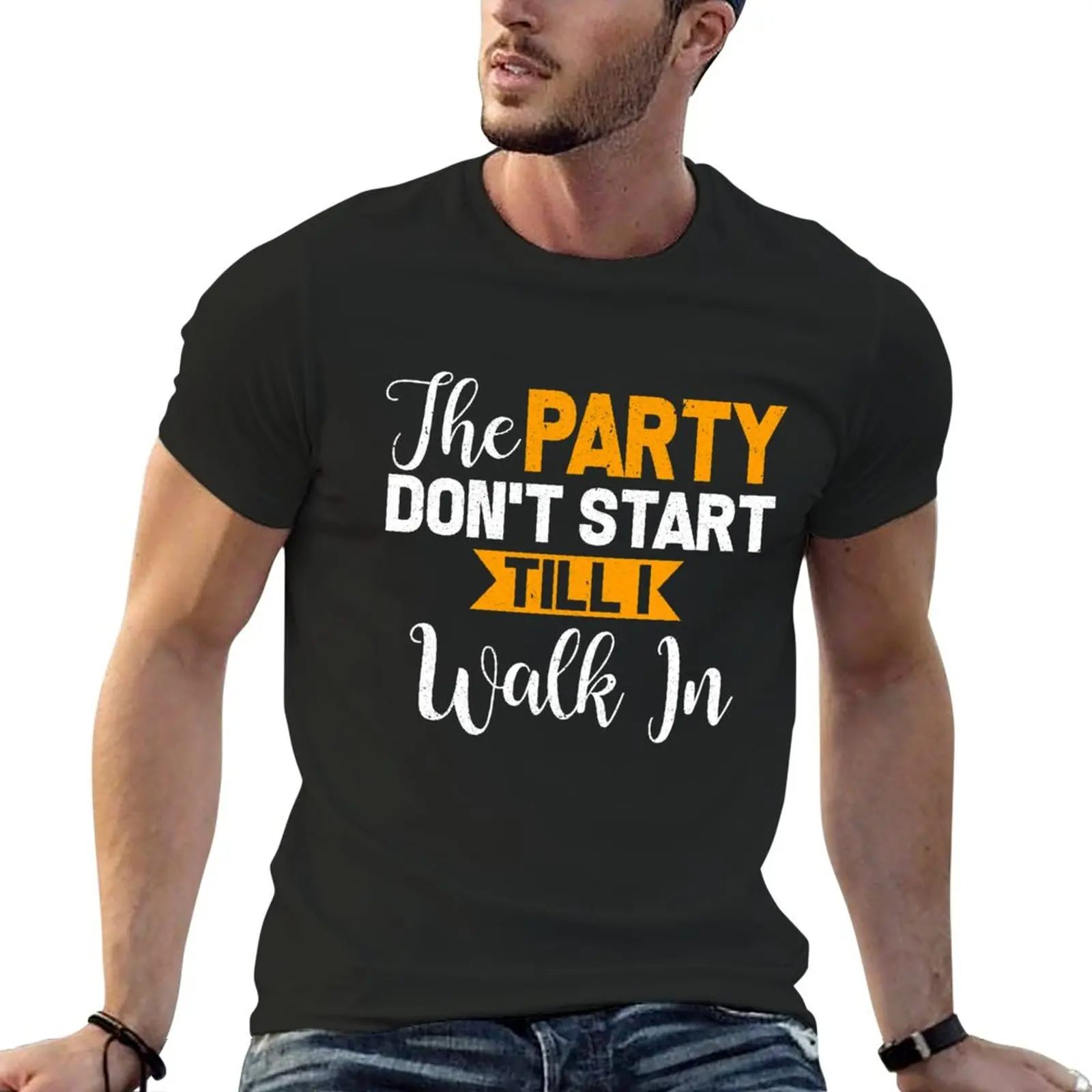 The Party Don't Start Till I Walk In T-Shirt plus size tops animal prinfor boys Short sleeve tee new edition sweat shirts, men