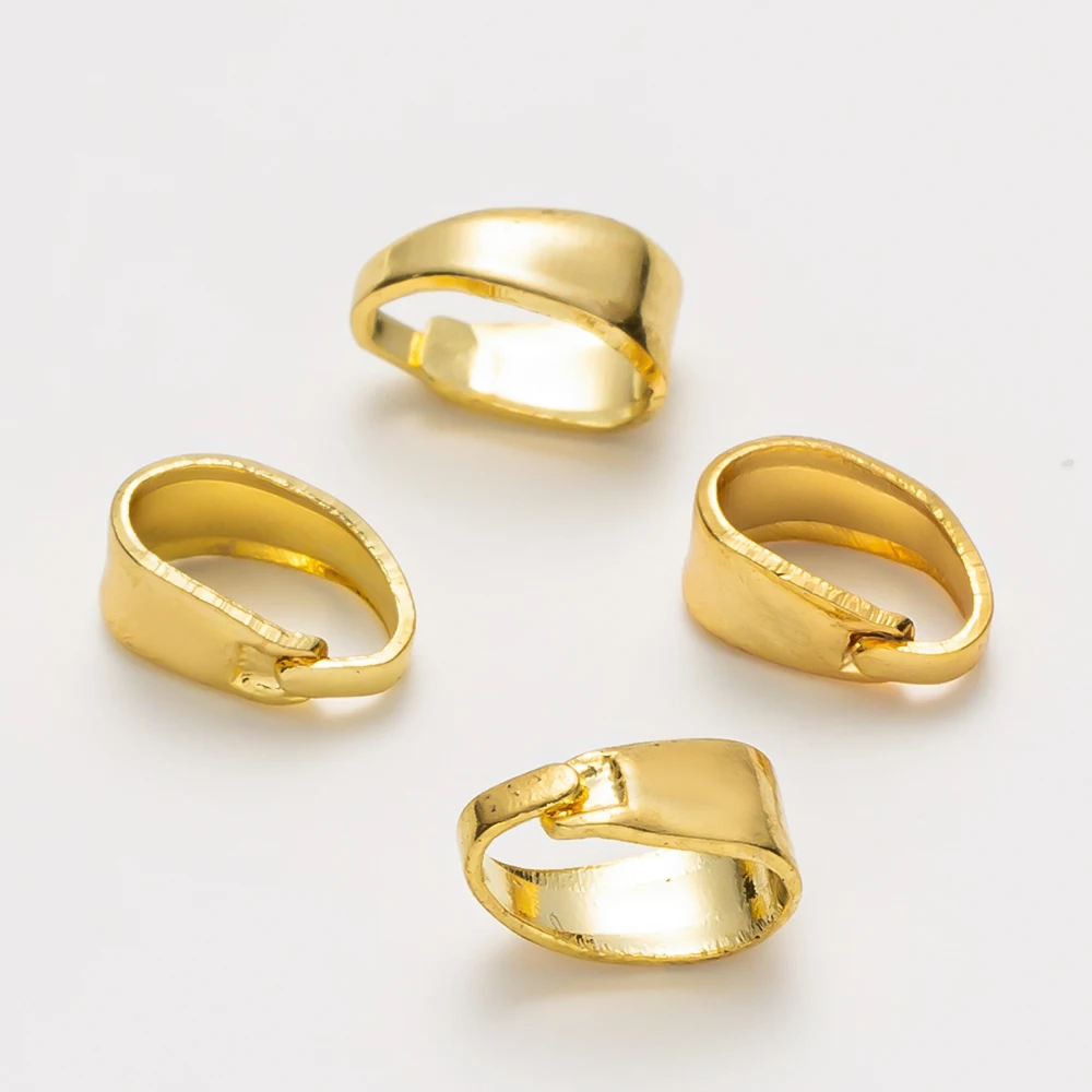 50pcs 18K Gold Plated Pendant Clips Pinch Bail Clasp Hook Connector for Necklaces Bracelets Jewelry Making Supplies Accessories image 3