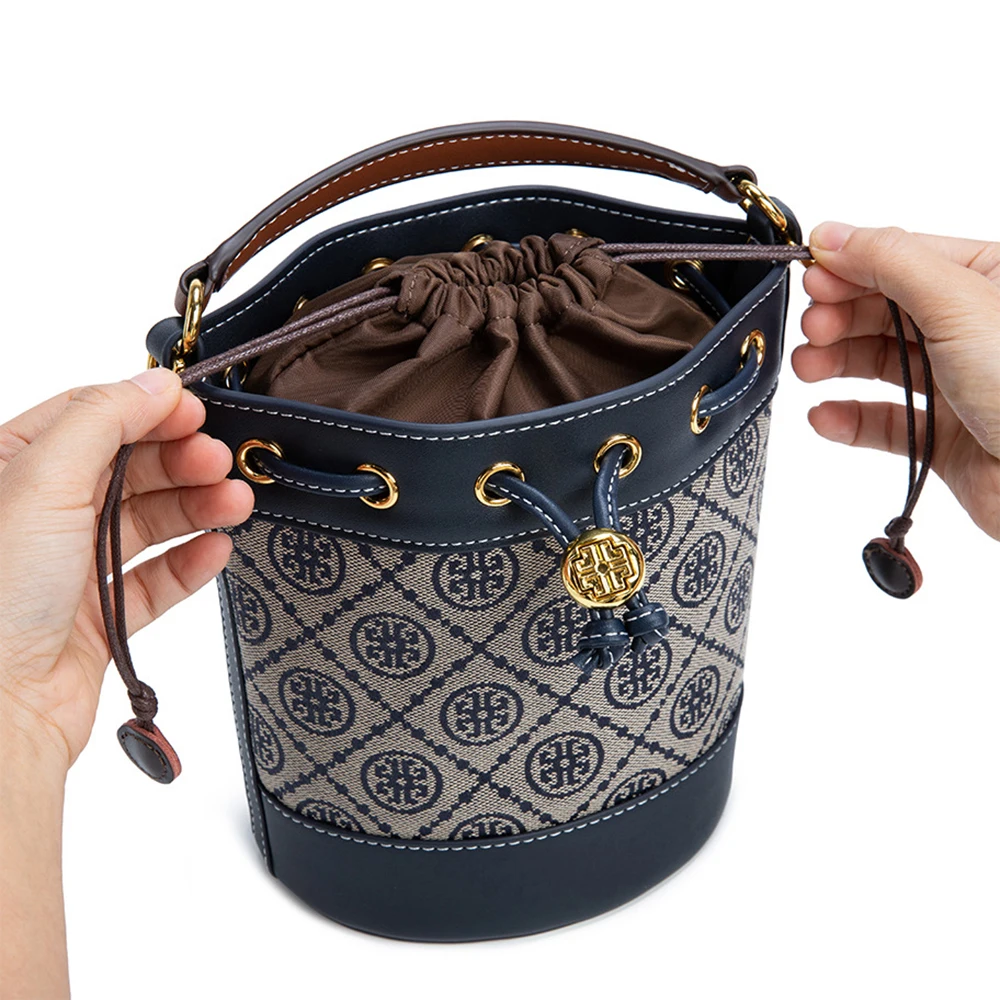 Tas nilon Organizer bagian dalam untuk Tory Burch tas ember tas kosmetik penyimpanan masukkan tali serut dirancang Aksesori tas bagian dalam