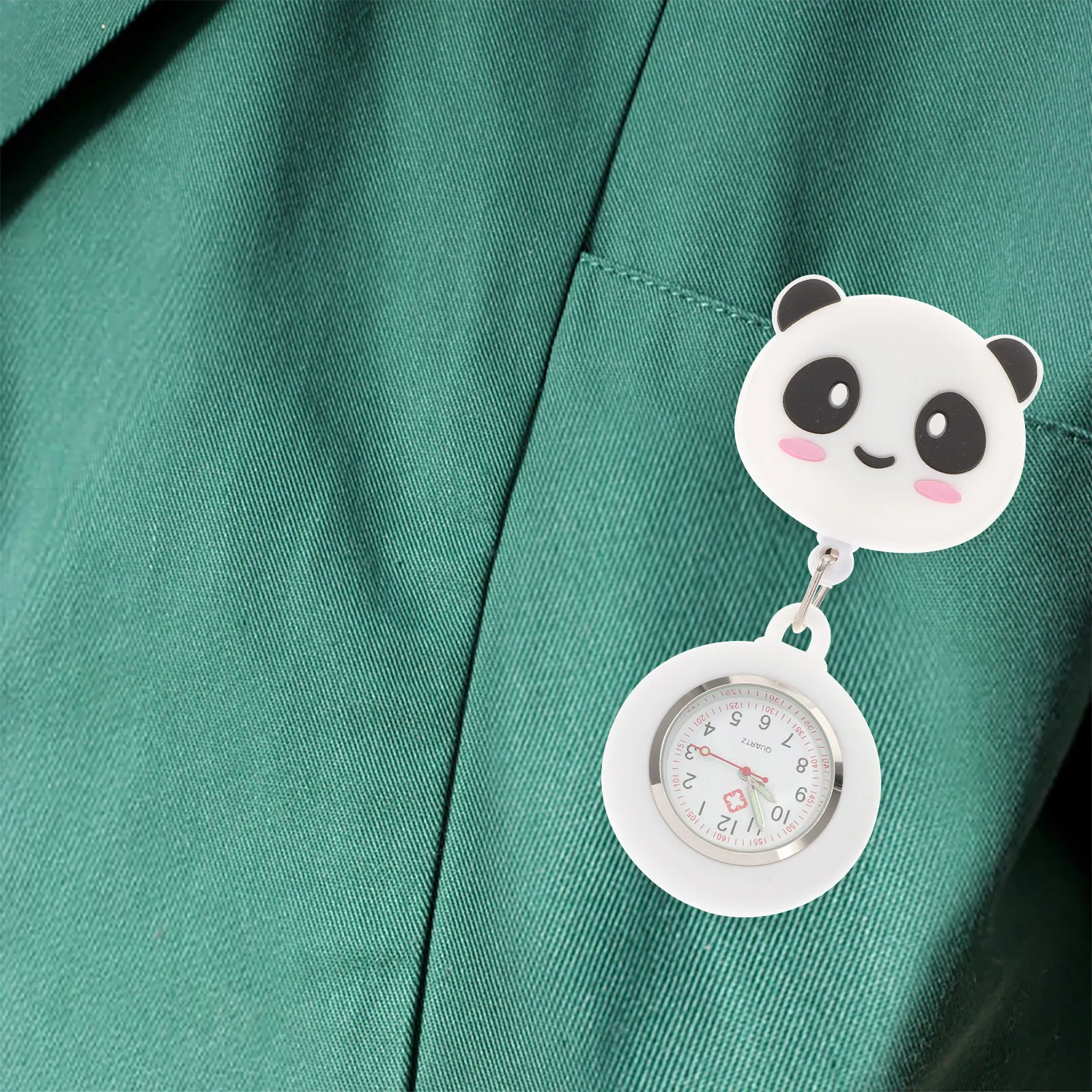 

Наручные часы Panda: прочная конструкция, яркий цвет, милый дизайн, эластичный ремешок, портативные, для медсестер, карманные