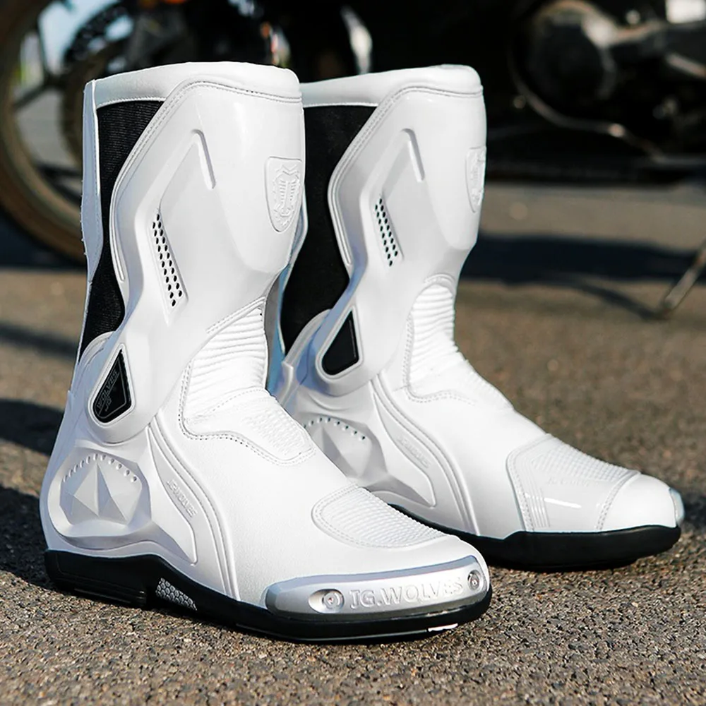 Motocross Road Boots Four Season Wear Resistant Motorbike Racing Shoes Waterproof Motorcycle Boots Anti drop