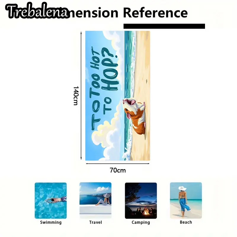 منشفة شاطئ فائقة النعومة مقاس 30 × 60 بوصة مع منشفة شاطئ خنزير غينيا ممتعة وساخنة جدًا #3