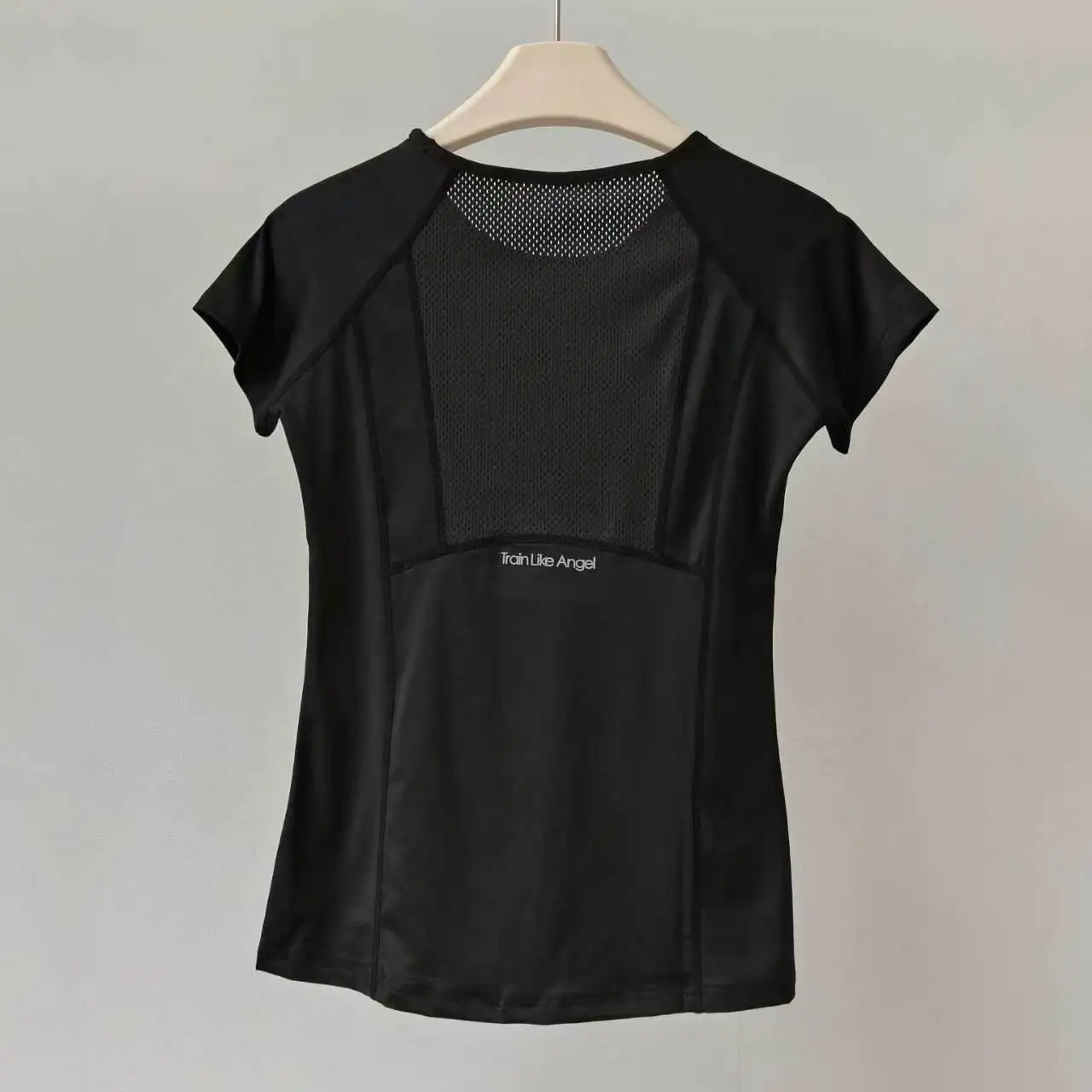 Sommer-Sport-Kurzarmshirts für Damen, Mesh, schnelltrocknend, atmungsaktiv, Yoga-Tops, schmal geschnitten, dehnbar, für Training, Laufen, Fitness, T-Shirt – Detail 9
