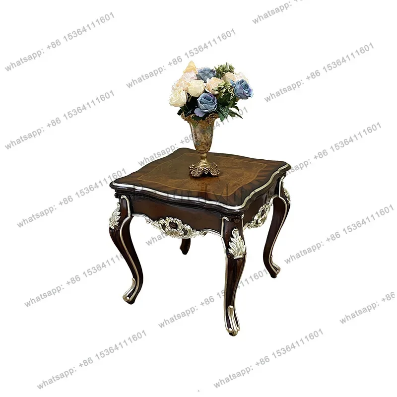 

LJYcourt край дивана для гостиной, высококачественный роскошный квадратный цветок с резьбой по дереву