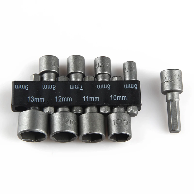 9/14 Buah/Set Set Kunci Pas Lengan Soket Hex Magnetik Mata Bor Driver Mur Segi Enam untuk Alat Pegangan Obeng Listrik