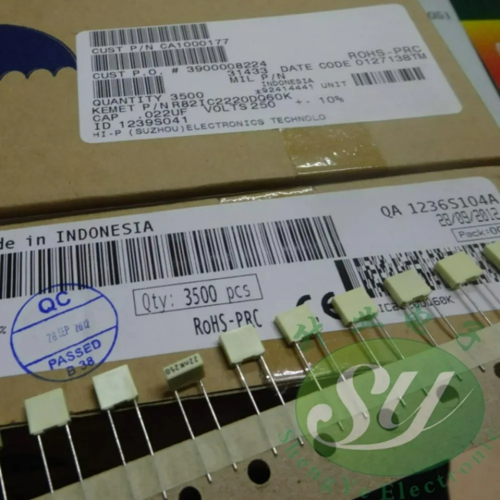20pcs/lot AV R82 0.022uf 250V 22nf 223 K brand new 5mm film capacitor R82IC2220DQ60K