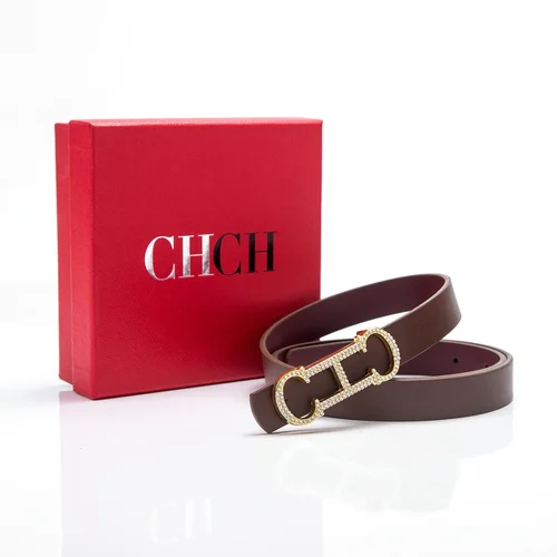 Imagen 2 del producto Cinturón de cuero de marca de lujo para mujer, hebilla de aleación de diseñador, correa de cintura de cuero genuino, pantalones vaqueros para mujer, cinturón para vestido