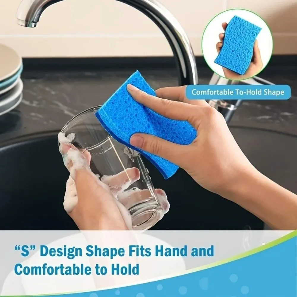 Multifunctional Sponge Cleaning Brush Sponges Double-Sided Highly Absorbent Dishwashing Sponge Reusable Soft Clean Rub Kitchen