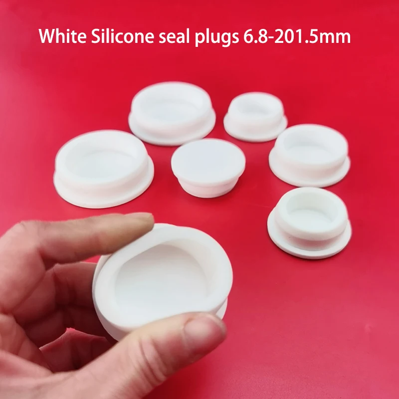 

White 6.8mm-201.5mm Silicone Rubber Hole Plug T Type Inserts Seal Plugs Stopper End Caps Dustproof Protective Sleeve