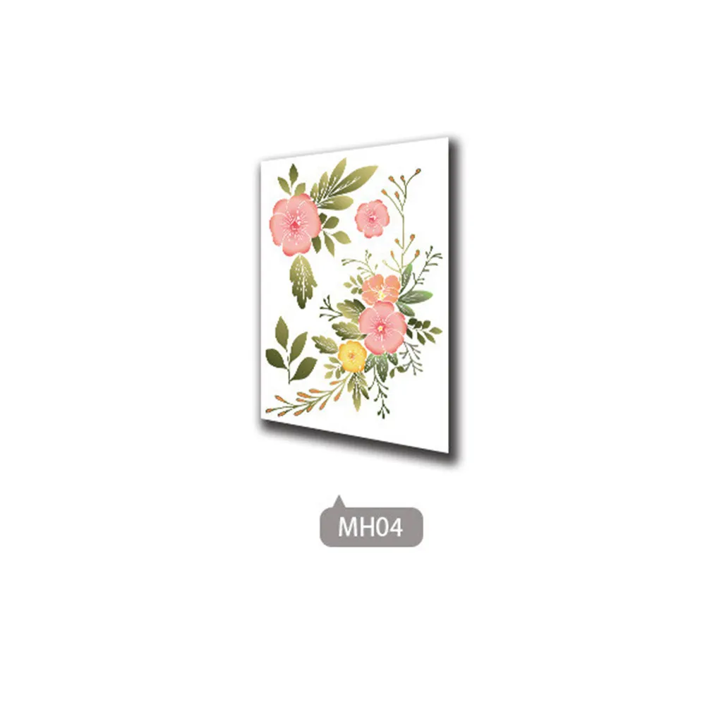 Stickers Flower Toilet Peel and Flowers Bathroom Decoration Waterproof Decorations