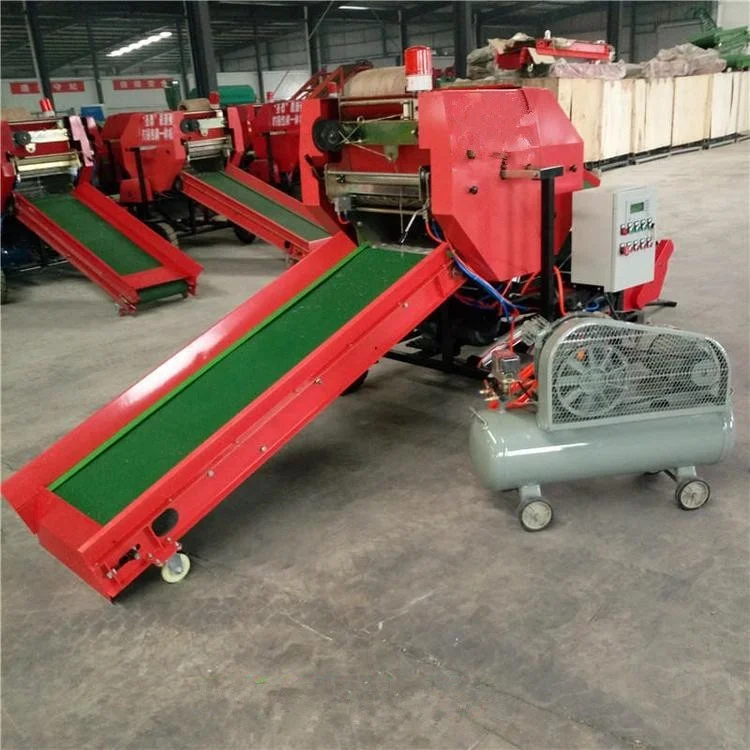 Silage Bale Straw Hay Baler Packing Machine and Wrapper Round Diesel Engine Automatic Super Naiper Grass Silage Baler Machine