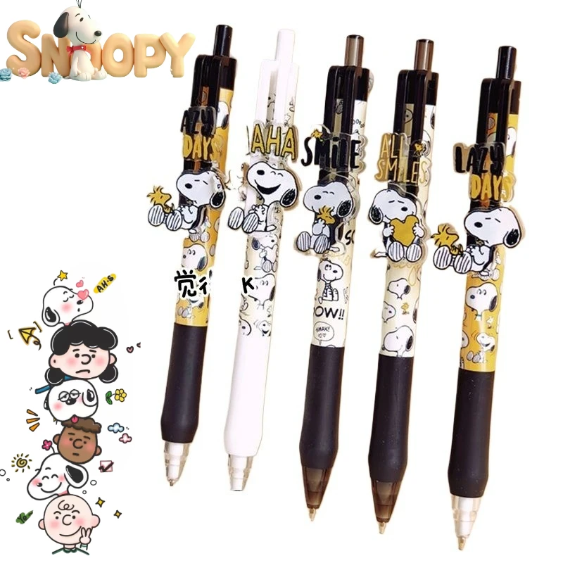 Snoopy Kartun Lucu Siswa Pensil Otomatis Kreatif Alat Tulis Kawaii 0.5Mm Pensil Tekan Hadiah Barang Dagangan Anime Grosir