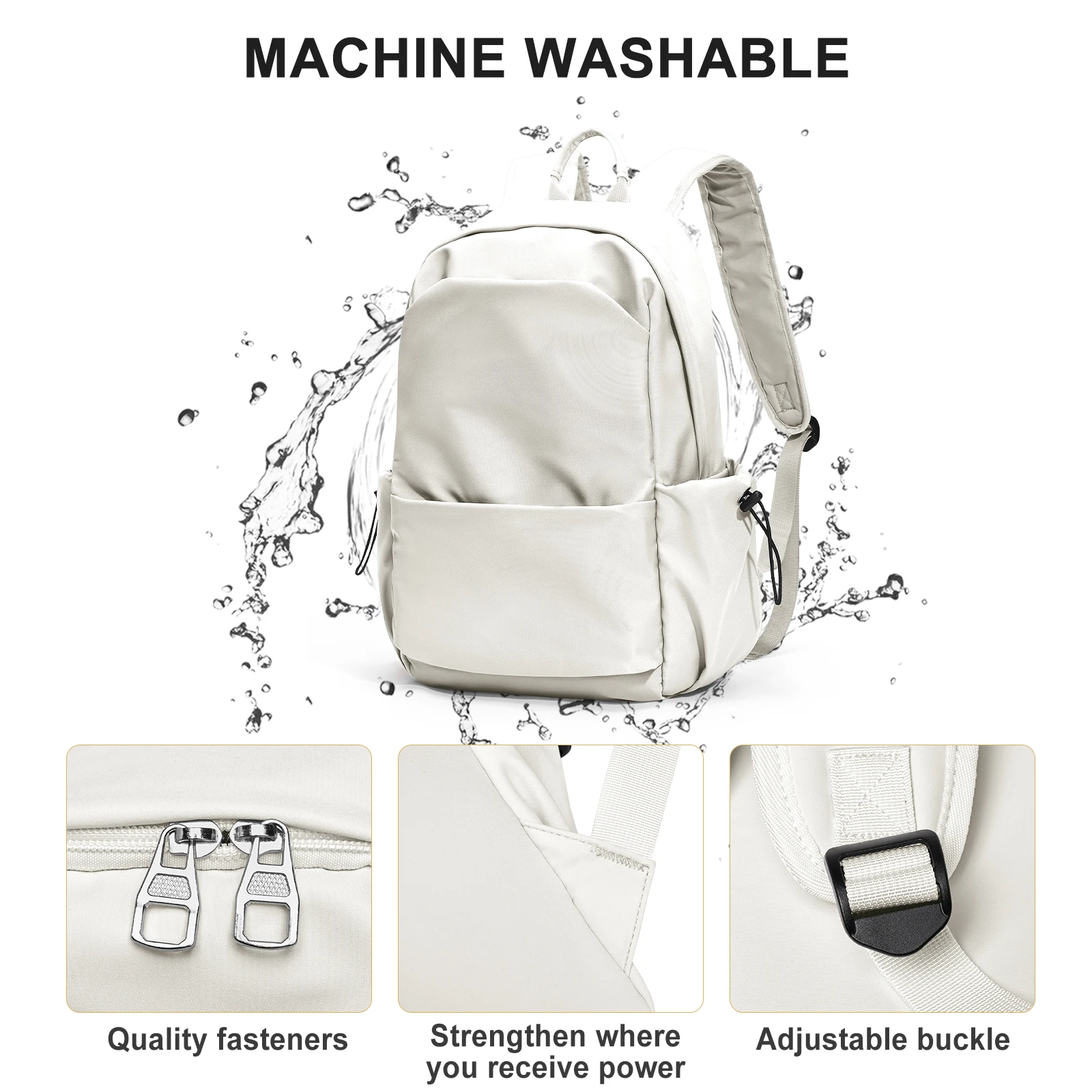 男性と女性のための防水ラップトップバックパック、軽量の毎日のバックパック、スポーツリュックサック、学校のコンピューターバッグ、大学、仕事、大学、旅行