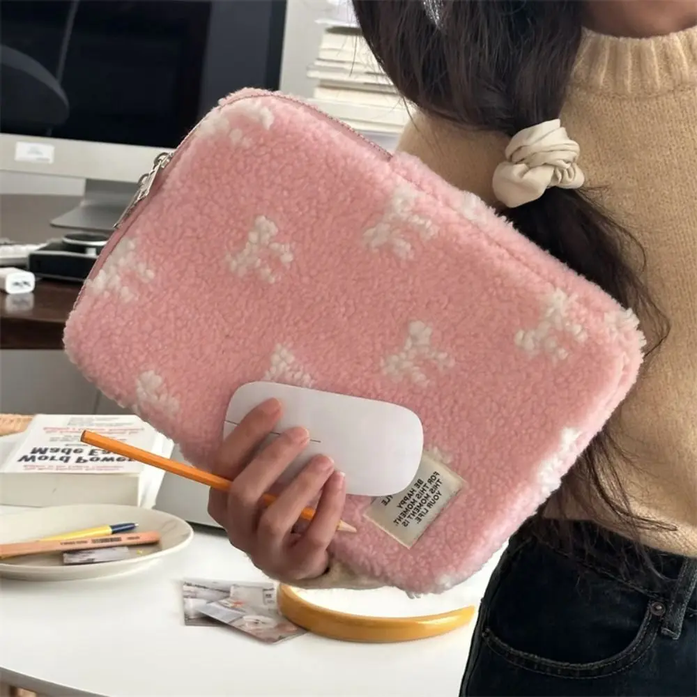 Custodia protettiva universale per laptop da 11/13/15,6 pollici con motivo ad arco Custodia protettiva antiurto per notebook in peluche di grande capacità