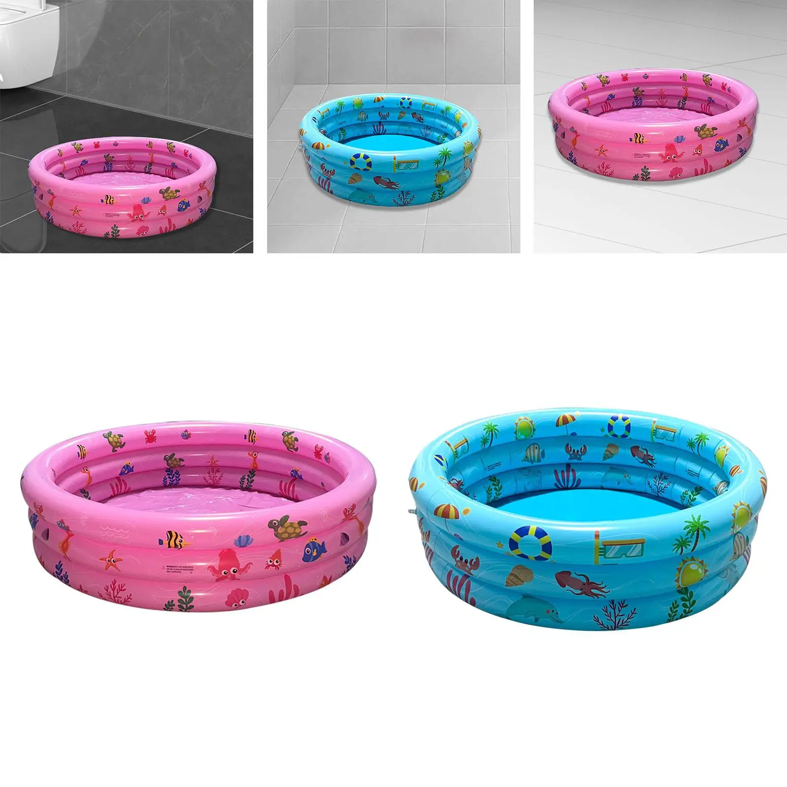 어린이용 팽창식 수영장 라운드 워터 게임, PVC 어린이 플로팅 패들링 수영장, 야외 해변 발코니 실내 여름 재미