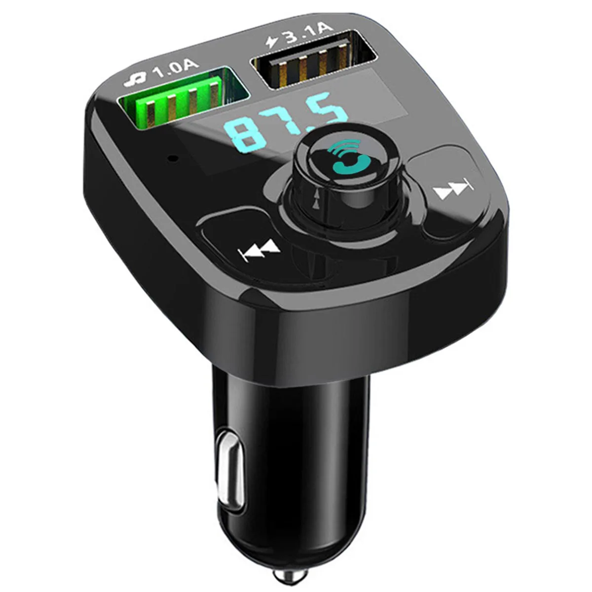 

JaJaBor FM Transmitter Modulator Car MP3 Player TF Card U Disk Playback 2 USB 3.1A Fast Charging Handsfree Bluetooth 5.0 Car Kit