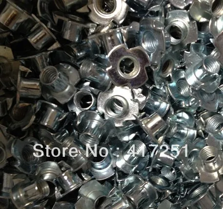 Lot25 Metric M8 Zinc Plated Steel T Nuts Blind Nuts 4 Prongs Knock In Wood