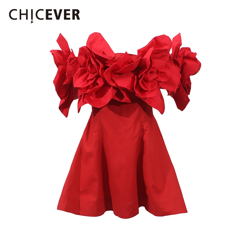 

CHICEVER Лоскутное мини-платье с 3D цветочным принтом для женщин с разрезом на шее и открытыми плечами, с высокой талией, утягивающие свадебные платья для гостей, женские