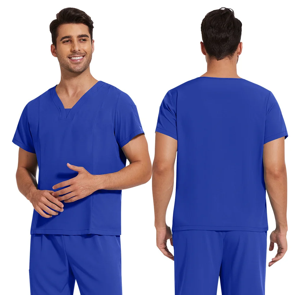 Unisex Plus Size Casual Comfortable Cat Cafe Nursing Room Caregiver Doctor Scrub Top Nurse Uniform