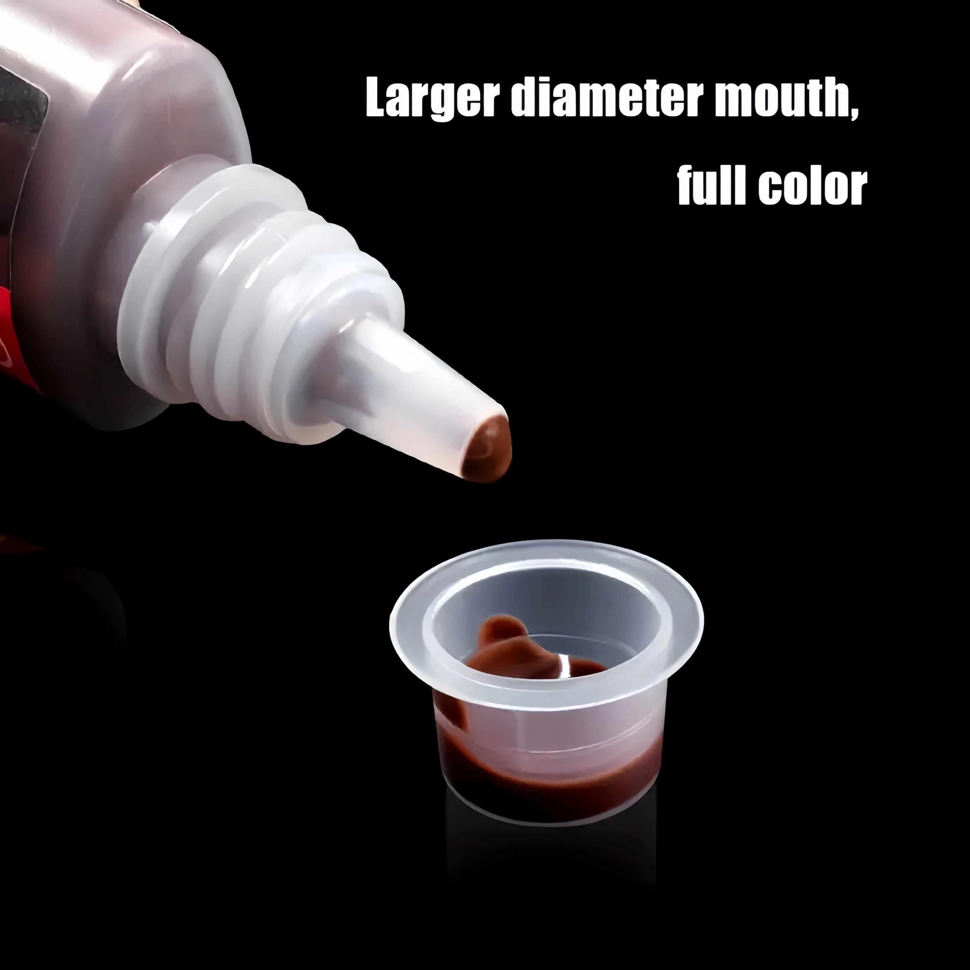 100/1000 قطعة الوشم كبير متوسط صغير الحبر الصباغ كأس حلقة شفافة Microblading غطاء الشفاه الحاجب PMU تبييض لوازم كريم